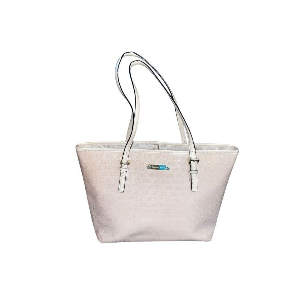 Michael Kors Jet Set Travel Small Leather Carryall Tote Bag blush tan